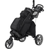 image:imageKVV 3 Wheel 360 Rotating Front Wheel Golf Push Cart Open and Close in ONE SecondFree Umbrella Holder IncludedBlackCharcoal