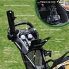image:imageKVV 3 Wheel 360 Rotating Front Wheel Golf Push Cart Open and Close in ONE SecondFree Umbrella Holder IncludedBlackCharcoal