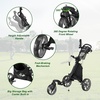 image:imageKVV 3 Wheel 360 Rotating Front Wheel Golf Push Cart Open and Close in ONE SecondFree Umbrella Holder IncludedBlackCharcoal