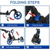 image:imageKVV 3 Wheel 360 Rotating Front Wheel Golf Push Cart Open and Close in ONE SecondFree Umbrella Holder IncludedBlueBlack