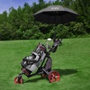 image:imageKVV 3 Wheel 360 Rotating Front Wheel Golf Push Cart Open and Close in ONE SecondFree Umbrella Holder IncludedRedBlack