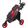 image:imageKVV 3 Wheel 360 Rotating Front Wheel Golf Push Cart Open and Close in ONE SecondFree Umbrella Holder IncludedRedBlack