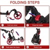 image:imageKVV 3 Wheel 360 Rotating Front Wheel Golf Push Cart Open and Close in ONE SecondFree Umbrella Holder IncludedRedBlack