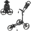 image:imageKVV 3 Wheel Compact Flat Folding Design Golf Push Cart with Lightweight and Sturdy Aluminum Frame Charcoal