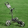 image:imageKVV 3 Wheel Compact Flat Folding Design Golf Push Cart with Lightweight and Sturdy Aluminum Frame Charcoal