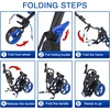 image:imageKVV 3 Wheel FoldableCollapsible Golf Push Cart Ultra Lightweight Smallest Folding Size NewVersion Scorecard HolderCharcoalYellowBlackBlue