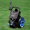 image:imageKVV 3 Wheel FoldableCollapsible Golf Push Cart Ultra Lightweight Smallest Folding Size NewVersion Scorecard HolderCharcoalYellowBlackBlue