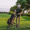 image:imageKVV 3 Wheel FoldableCollapsible Golf Push Cart Ultra Lightweight Smallest Folding Size NewVersion Scorecard HolderCharcoalYellowCharcoal