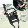 image:imageKVV 3 Wheel FoldableCollapsible Golf Push Cart Ultra Lightweight Smallest Folding Size NewVersion Scorecard HolderCharcoalYellowCharcoal