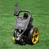 image:imageKVV 3 Wheel FoldableCollapsible Golf Push Cart Ultra Lightweight Smallest Folding Size NewVersion Scorecard HolderCharcoalYellowCharcoalYellow