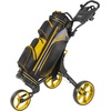 image:imageKVV 3 Wheel FoldableCollapsible Golf Push Cart Ultra Lightweight Smallest Folding Size NewVersion Scorecard HolderCharcoalYellowCharcoalYellow