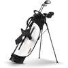 image:imageKVV 5Way Velvet Top Golf Stand Bag  Lightweight WaterResistant PU Leather Golf Carry Bag with Cooler Pocket amp Rain Hood for Men amp WomenBlack  White