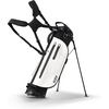 image:imageKVV 5Way Velvet Top Golf Stand Bag  Lightweight WaterResistant PU Leather Golf Carry Bag with Cooler Pocket amp Rain Hood for Men amp WomenBlack  White
