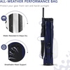 image:imageKVV 5Way Velvet Top Golf Stand Bag  Lightweight WaterResistant PU Leather Golf Carry Bag with Cooler Pocket amp Rain Hood for Men amp WomenBlue  White