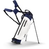 image:imageKVV 5Way Velvet Top Golf Stand Bag  Lightweight WaterResistant PU Leather Golf Carry Bag with Cooler Pocket amp Rain Hood for Men amp WomenBlue  White