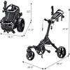 image:imageKVV Electric Golf Push Cart with Remote Control Super Compact and Lightweight Electric Golf CartSmallest Folding Size Electric Golf Cart Suitable for All Terrains and CharcoalCharcoal