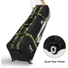 image:imageKVV HiProtective Golf Travel Bag with Extra Padded Top Foldable Golf Travel Cover with Wheels Multiple Handles and Pockects for Storage Travel Golf Bags Designed for Airlines