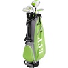 image:imageKVV Junior Complete Golf Club Set for KidsChildren Right Hand Includes Oversize Driver Irons Putter Head Cover Portable Golf Stand BagLime 810