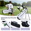 image:imageKVV Junior Golf Bag Lightweight Golf Stand Bag for Young Players for Ages 4668912 12 and UpWhite
