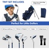 image:imageKVV Junior Golf Clubs Set Ages 3568912 Complete Kids Golf Set with Lightweight Stand Bag Driver Fairway Hybrid Irons Wedge amp Putter Right Handed for Girls amp BoysNavy