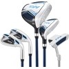 image:imageKVV Junior Golf Clubs Set Ages 3568912 Complete Kids Golf Set with Lightweight Stand Bag Driver Fairway Hybrid Irons Wedge amp Putter Right Handed for Girls amp BoysNavy