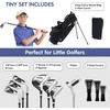 image:imageKVV Junior Golf Clubs Set Ages 3568912 Complete Kids Golf Set with Lightweight Stand Bag Driver Fairway Hybrid Irons Wedge amp Putter Right Handed for Girls amp BoysBlack