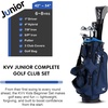 image:imageKVV Junior Golf Clubs Set Ages 3568912 Complete Kids Golf Set with Lightweight Stand Bag Driver Fairway Hybrid Irons Wedge amp Putter Right Handed for Girls amp BoysNavy