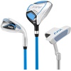 image:imageKVV Junior Golf Clubs Set Ages 3568912 Complete Kids Golf Set with Lightweight Stand Bag Driver Fairway Hybrid Irons Wedge amp Putter Right Handed for Girls amp BoysBlue