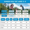image:imageKVV Junior Golf Clubs Set Ages 3568912 Complete Kids Golf Set with Lightweight Stand Bag Driver Fairway Hybrid Irons Wedge amp Putter Right Handed for Girls amp BoysBlue