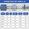 image:imageKVV Junior Golf Clubs Set Ages 3568912 Complete Kids Golf Set with Lightweight Stand Bag Driver Fairway Hybrid Irons Wedge amp Putter Right Handed for Girls amp BoysNavy