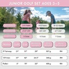 image:imageKVV Junior Golf Clubs Set Ages 3568912 Complete Kids Golf Set with Lightweight Stand Bag Driver Fairway Hybrid Irons Wedge amp Putter Right Handed for Girls amp BoysPink