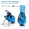 image:imageKVV Junior Golf Clubs Set Ages 3568912 Complete Kids Golf Set with Lightweight Stand Bag Driver Fairway Hybrid Irons Wedge amp Putter Right Handed for Girls amp BoysBlue