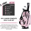 image:imageKVV Junior Golf Clubs Set Ages 3568912 Complete Kids Golf Set with Lightweight Stand Bag Driver Fairway Hybrid Irons Wedge amp Putter Right Handed for Girls amp BoysPink