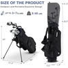 image:imageKVV Junior Golf Clubs Set Ages 3568912 Complete Kids Golf Set with Lightweight Stand Bag Driver Fairway Hybrid Irons Wedge amp Putter Right Handed for Girls amp BoysBlack