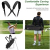 image:imageKVV Lightweight Pitch and Putt Golf Bag with Stand Adjustable Dual Straps Golf Stand Bag for Extra Storage in a Smaller SizeBlack