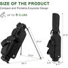image:imageKVV Lightweight Pitch and Putt Golf Bag with Stand Adjustable Dual Straps Golf Stand Bag for Extra Storage in a Smaller SizeBlack