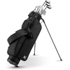 image:imageKVV Lightweight Pitch and Putt Golf Bag with Stand Adjustable Dual Straps Golf Stand Bag for Extra Storage in a Smaller SizeBlack