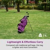 image:imageKVV Lightweight Pitch and Putt Golf Bag with Stand Adjustable Dual Straps Golf Stand Bag for Extra Storage in a Smaller SizeDramatic Magenta