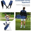 image:imageKVV Lightweight Pitch and Putt Golf Bag with Stand Adjustable Dual Straps Golf Stand Bag for Extra Storage in a Smaller SizeNavy