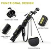 image:imageKVV Lightweight Sunday Golf Stand Bag Colorful Fashion Pitch and Putt Golf BagBlack