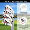 image:imageKVV Men Complete Golf Clubs Set 711 Piece Full Golf Club Set withWithout Stand Bag Right amp Left Handed All Golf Clubs for Men BeginnerBlackRed