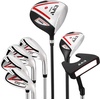 image:imageKVV Men Complete Golf Clubs Set 711 Piece Full Golf Club Set withWithout Stand Bag Right amp Left Handed All Golf Clubs for Men BeginnerBlackRed
