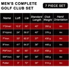 image:imageKVV Men Complete Golf Clubs Set 711 Piece Full Golf Club Set withWithout Stand Bag Right amp Left Handed All Golf Clubs for Men BeginnerBlackRed