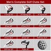 image:imageKVV Men Complete Golf Clubs Set 711 Piece Full Golf Club Set withWithout Stand Bag Right amp Left Handed All Golf Clubs for Men BeginnerBlackRed