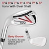 image:imageKVV Men Complete Golf Clubs Set 711 Piece Full Golf Club Set withWithout Stand Bag Right amp Left Handed All Golf Clubs for Men BeginnerBlackRed