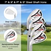 image:imageKVV Men Complete Golf Clubs Set 711 Piece Full Golf Club Set withWithout Stand Bag Right amp Left Handed All Golf Clubs for Men BeginnerBlackRed