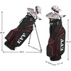 image:imageKVV Mens Complete Golf Clubs Package Set Includes Driver Fairway Hybrid 5P Irons Putter Stand Bag Head Covers Right Handed