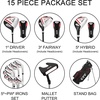 image:imageKVV Mens Complete Golf Clubs Package Set Includes Driver Fairway Hybrid 5P Irons Putter Stand Bag Head Covers Right Handed