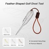 image:imageKVV Premium SingleProng FeatherInspired Divot Tool with Leather Lanyard  Perfect Golf Gift for GolfersAntique Bronze