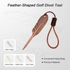 image:imageKVV Premium SingleProng FeatherInspired Divot Tool with Leather Lanyard  Perfect Golf Gift for GolfersWarm Copper